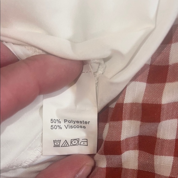 Red and White Tiered Flutter Sleeve Sundress - Picture 12 of 16